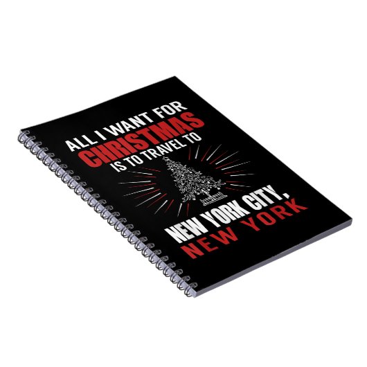 ニューヨークNへのクリスマス旅行に行きたいもの ノートブック (右側)