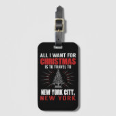 ニューヨークNへのクリスマス旅行に行きたいもの ラゲッジタグ (正面縦)