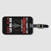 ニューヨークNへのクリスマス旅行に行きたいもの ラゲッジタグ (正面横)