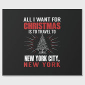 ニューヨークNへのクリスマス旅行に行きたいもの ラッピングペーパー (フラット)