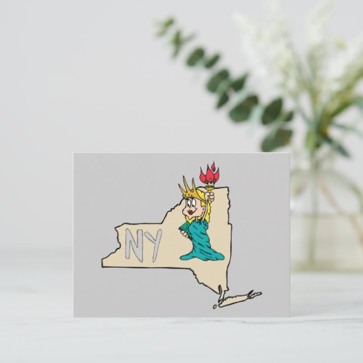 ニューヨークNY州マンガの自由の女神 ポストカード (スタンド正面)