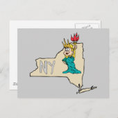 ニューヨークNY州マンガの自由の女神 ポストカード (正面/裏面)