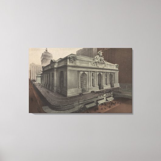 ニューヨークNY – グランドセントラルステーションビュー キャンバスプリント (正面)