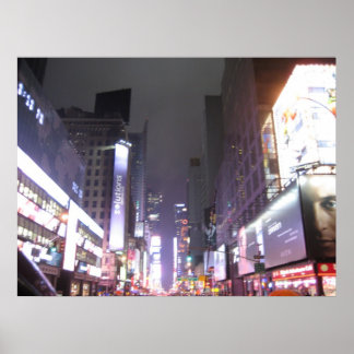 ニューヨークNY Approaching Times Square ポスター