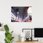 ニューヨークNY Approaching Times Square ポスター (ホームオフィス)
