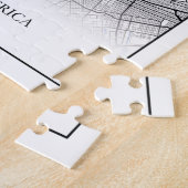 ニューヨークNY USA統一された州旅行市地図 ジグソーパズル (側面)