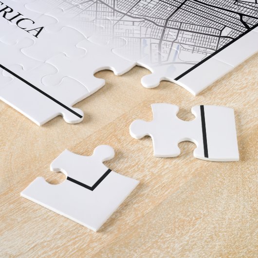 ニューヨークNY USA統一された州旅行市地図 ジグソーパズル (側面)