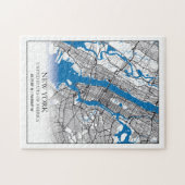 ニューヨークNY USA統一された州旅行市地図 ジグソーパズル (横)