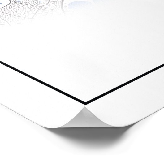 ニューヨークNY USA統一された州旅行市地図 ポスター (角)