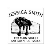 ニューヨークNYCさくらんぼチーズケークスライスアドレス ラバースタンプ (インプリント)