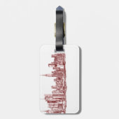 ニューヨークNYCの赤 ラゲッジタグ (裏面縦)