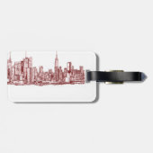 ニューヨークNYCの赤 ラゲッジタグ (裏面横)