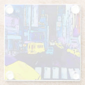 ニューヨークNYCオリジナルアートタイムズスクエア ガラスコースター (裏面)