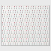 ニューヨークNYCクリスマス超高層ビルサンタホリデイ ラッピングペーパー (フラット)