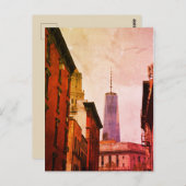 ニューヨークNYCシティカラーヴィンテージ ポストカード (正面/裏面)