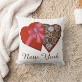ニューヨークNYCハートラブバレンタインチョコレートボックス クッション (ブランケット)
