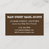 ニューヨークNYCベーゲルベーゲルショップフードブレックファーストシェフ ロイヤリティカード (裏面)