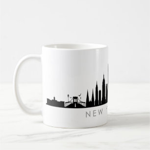 ニューヨークNYCマンハッテンUSAシティスカイラインシルエット コーヒーマグカップ