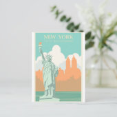 ニューヨークNYCレディーリバティーヴィンテージ旅行はがき ポストカード (スタンド正面)