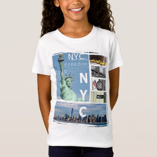 ニューヨークnyc usa manhattan旅行 tシャツ (正面)