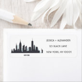 ニューヨークSkylinシルエットブラックスクリプエレガントトL ラベル (インサイチュ)