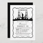 ニューヨークSweet sixteen招待状 招待状 (正面/裏面)