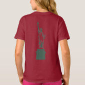 ニューヨークTシャツキッドの自由の女神オーガニック Tシャツ (裏面)
