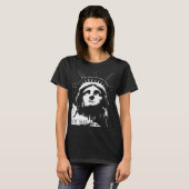 ニューヨークTシャツ女性自由オーガニック像 Tシャツ (正面フル)