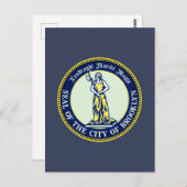 ニューヨークTシャツ、ブルックリン特別区の印 ポストカード (正面/裏面)