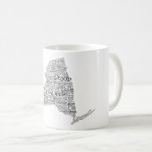 ニューヨークUSAスラングワードアートマップコーヒーマグ コーヒーマグカップ (正面右)