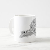 ニューヨークUSAスラングワードアートマップコーヒーマグ コーヒーマグカップ (正面左)