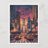 ニューヨークUSAヴィンテージイラストレーション旅行 ポストカード (正面)