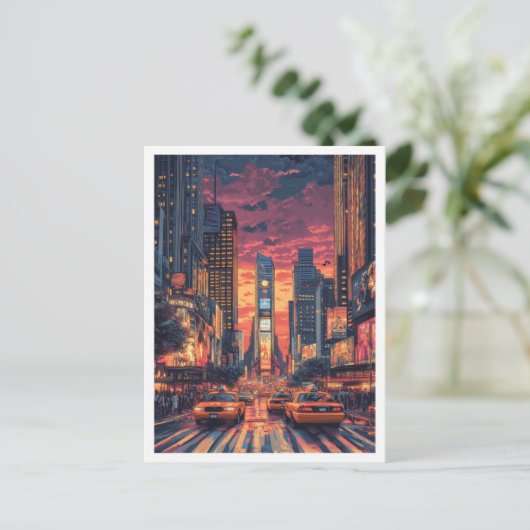 ニューヨークUSAヴィンテージイラストレーション旅行 ポストカード (スタンド正面)