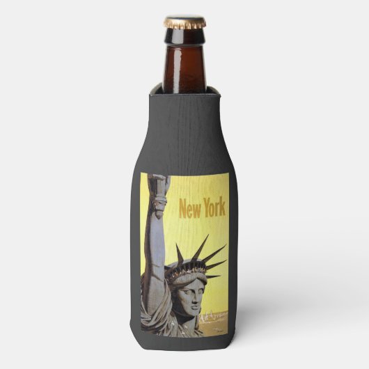 ニューヨークUSAヴィンテージトラベルクールボトル ボトルクーラー (ボトル正面)