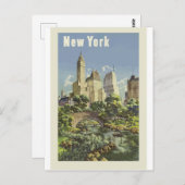 ニューヨークUSAヴィンテージトラベルポストカード ポストカード (正面/裏面)