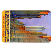 ニューヨークUSAヴィンテージトラベルマグネット マグネット (横)