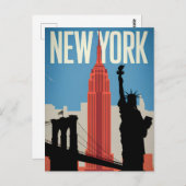 ニューヨークUSAヴィンテージ ポストカード (正面/裏面)