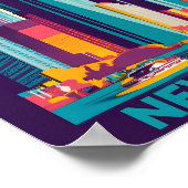 ニューヨーモダンクランドスケープ平面ベクトルアート ポスター (角)