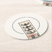 ニューヨーモダンク建築アートワークドリンクコースター ラウンドペーパーコースター (アングル)