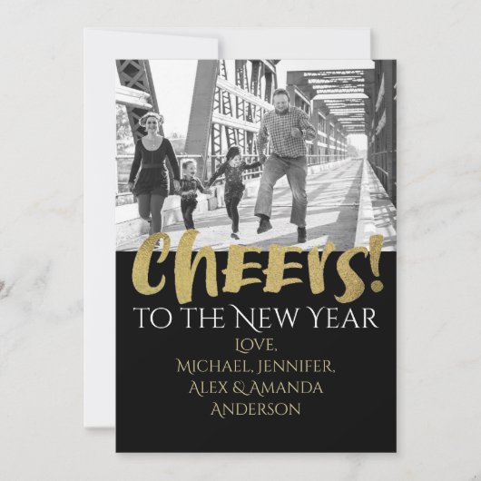 ニューヨール ゴールド＆ブラック フォト シーズンカード (正面)