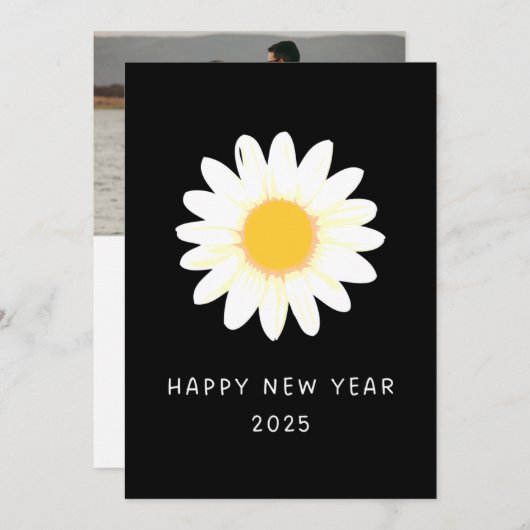 ニューヨール・セレブレーション 2025 ホワイトローズのホリデーカード シーズンカード (正面/裏面)