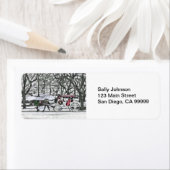 ニューヨー描ク市の馬車 ラベル (インサイチュ)