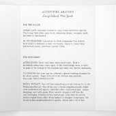 ニューヨー結婚クの歓迎状と旅程 三つ折りプログラム (内部中)