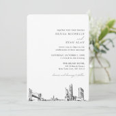 ニューヨー結婚クシティエレガントズスカイライン招待状 招待状 (スタンド正面)