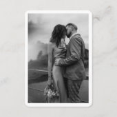 ニューヨー結婚ク市のモダン詳細QRコード エンクロージャーカード (裏面)