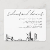 ニューヨー結婚ク市のリハエレガントーサルディナー エンクロージャーカード (正面)