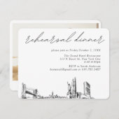 ニューヨー結婚ク市のリハエレガントーサルディナー エンクロージャーカード (正面/裏面)