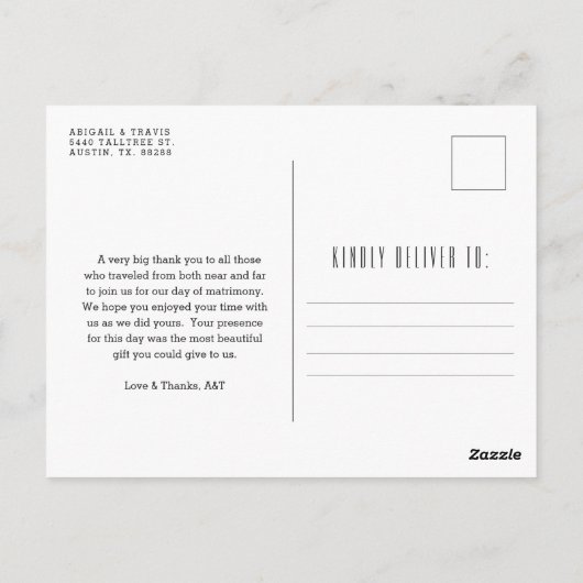 ニューヨー結婚ク | 感謝してい来お願い!ポストカード ポストカード (裏面)