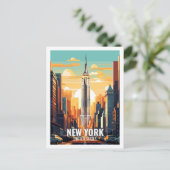 ニューヨー統一されたク州の有名な旅行場所 ポストカード (スタンド正面)