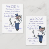 ニューライウィズカートゥーアート披露宴テーブル座席表 プレイスカード (正面/裏面)